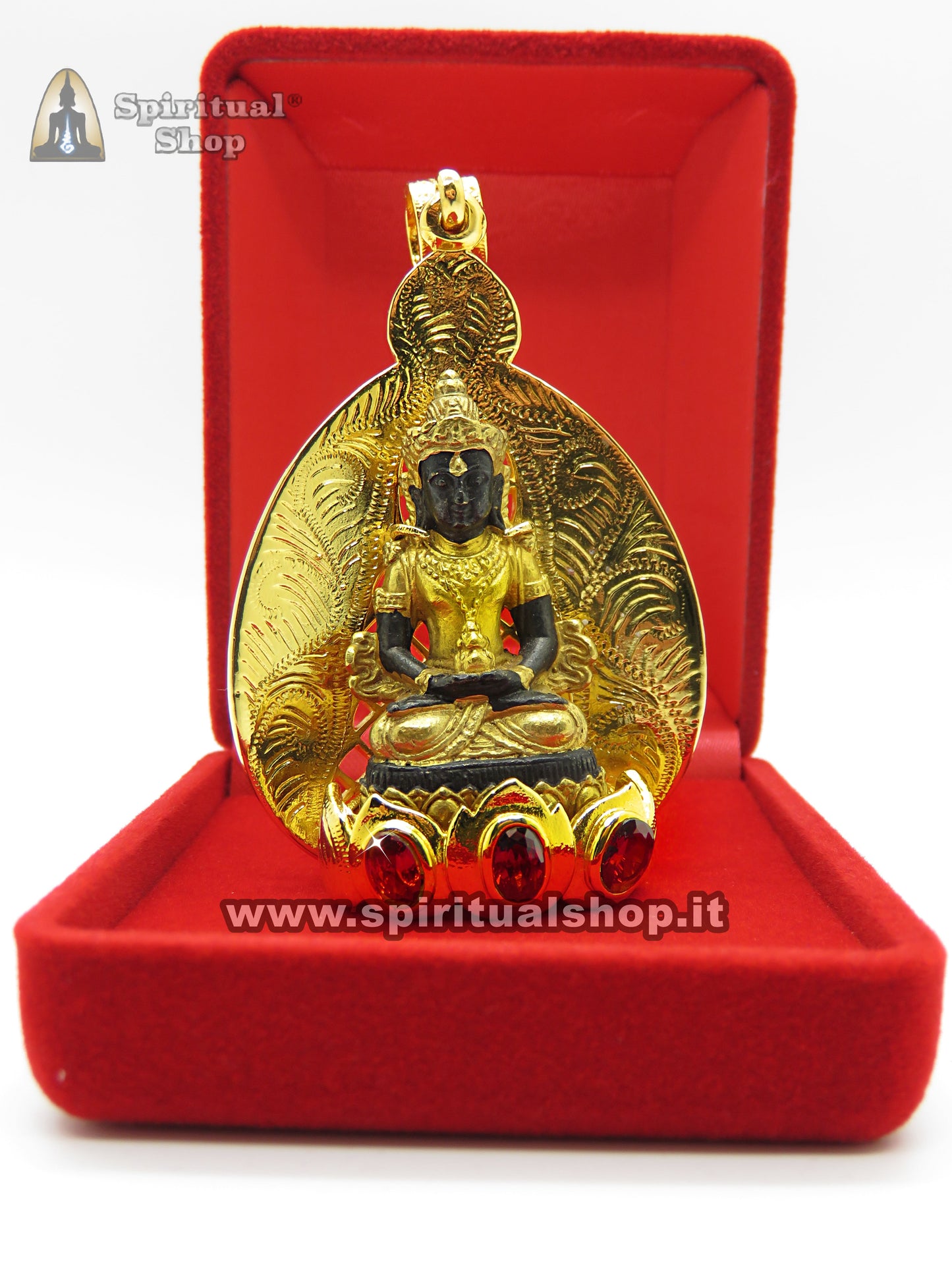 SONTUOSO Amuleto Thailandese GOLDEN PHRA KRING LP KASEM 3 GEMME PER CHI DESIDERA SUCCESSO RICCHEZZA INFINITA e VINCITE COLOSSALI (Introvabile e Unico Pezzo)*