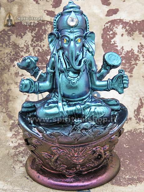 STATUA MAGICA THAI "GANESH FONTE INESAURIBILE DI RICCHEZZA" UFFICIALE DAL TEMPIO DI SOMPORN con CERTIFICATO BENI CULTURALI THAI (Prendila prima che Finisca!)*